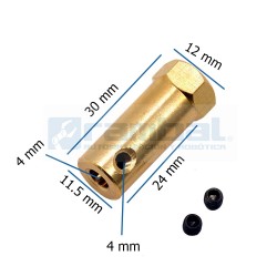 Acoplamiento hexagonal 30x4mm