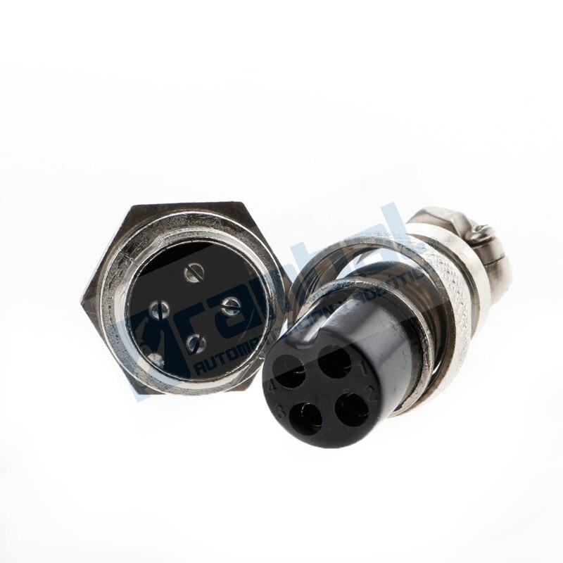 Enchufe 4-Pin 16mm GX16-4 Metal Macho y Hembra.