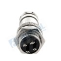 Enchufe 4-Pin 16mm GX16-4 Metal Macho y Hembra.