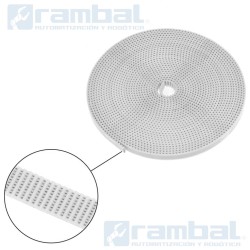 Correa dentada de Distribucion Abierta GT2 de 10 mm, 5 mtrs.