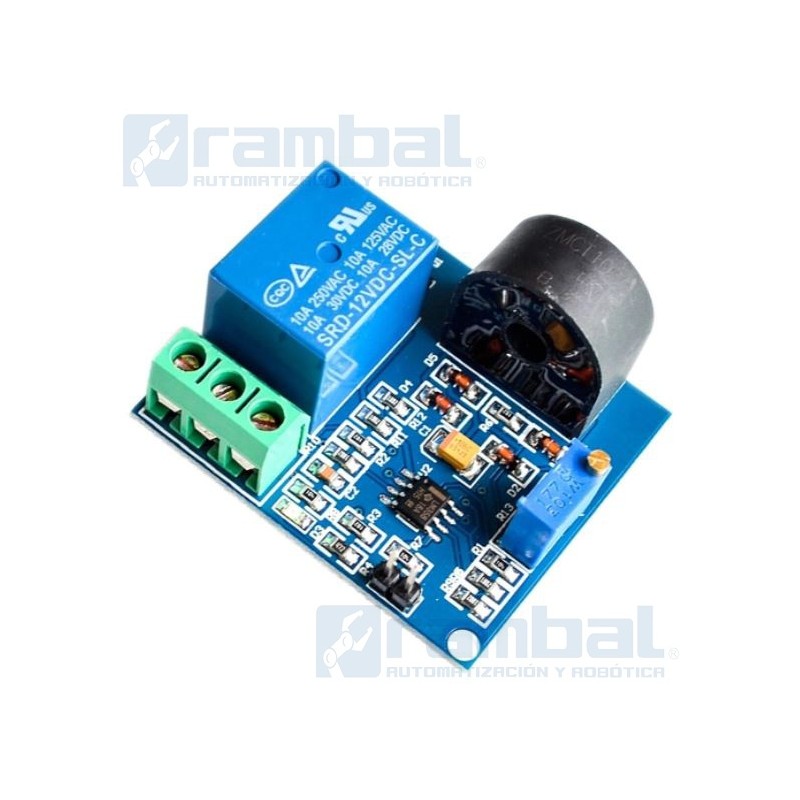 Modulo sensor de corriente alterna 5A, 12V con relé