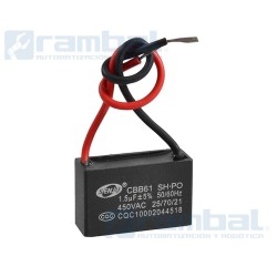 Condensador de Arranque CBB61 450VAC 1.5 uf.