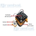 Kit Extrusor MK8 Hotend con boquilla, motor y accesorios.