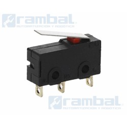 Interruptor final de carrera (limit switch), 5A 250VA, 3 pines