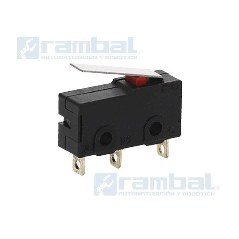 Interruptor final de carrera (limit switch), 5A 250VA, 3 pines