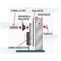 Disipador de calor de 10x15x20 mm, para componentes TO-220
