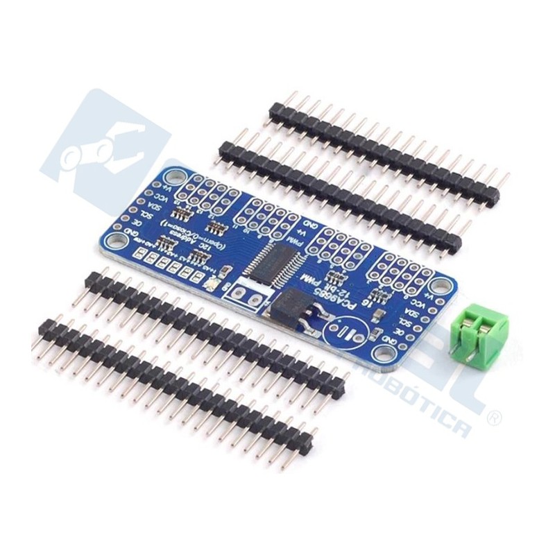 Módulo Driver I2C 16 Canales PWM PCA9685, Servo-Controlador (PCA9685 16 Channel PWM I2C Driver Module PCA9685, Servo Controller)