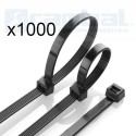 Pack 1000 ud. Brida negra de nylon 3x100 mm