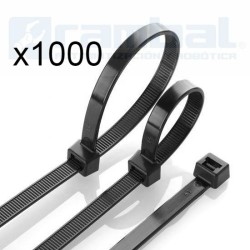 Pack 1000 ud. Brida negra de nylon 3x100 mm