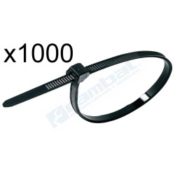 Pack 1000 ud. Brida negra de nylon 3x150 mm