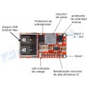 R-Regulador de Voltaje USB Step Down 6-24V a 5V 3A (CODIGO REF. MODIFICADO)