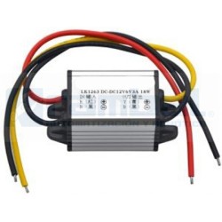 R-Reductor de voltaje Step Down DC-DC 24V a 12V 3A Impermeable