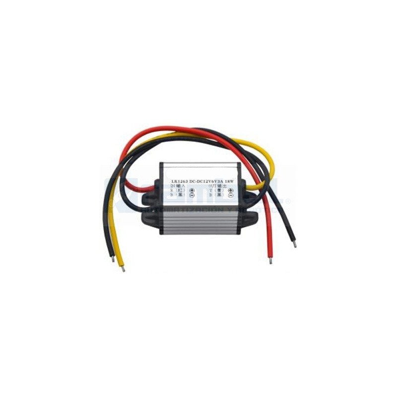 R-Reductor de voltaje Step Down DC-DC 24V a 12V 3A Impermeable