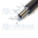 R-Conector Jack macho 2.1mm x 5.5mm