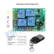 Kit de Reles Inalámbricos con Control Remoto RF 433Mhz 4 Canales