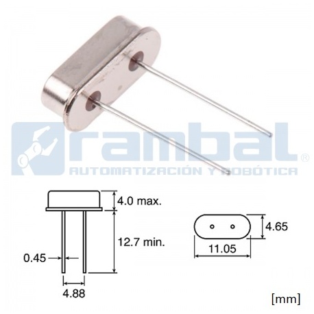 Cristal de cuarzo oscilador 16MHz