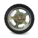 Rueda de Goma 80 x 35mm con acople hexagonal.