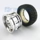 Rueda de Goma 80 x 35mm con acople hexagonal.