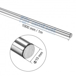 Varilla eje guía de acero al carbono cromada de 10mm x 1000mm