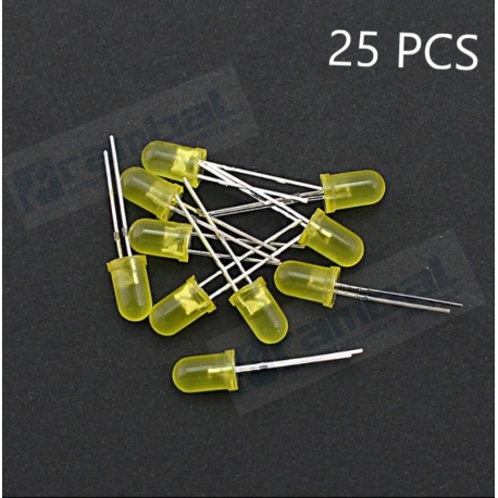 LED Basico Amarillo - 5mm - 25pcs