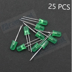 LED Basico Verde - 5mm - 25pcs