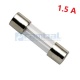 Fusible de tubo de vidrio 1.5 A