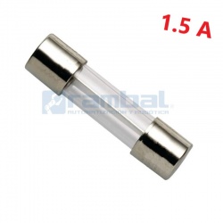 Fusible de tubo de vidrio 1.5 A