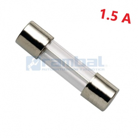 Fusible de tubo de vidrio 1.5 A