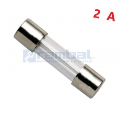 Fusible de tubo de vidrio 2 A
