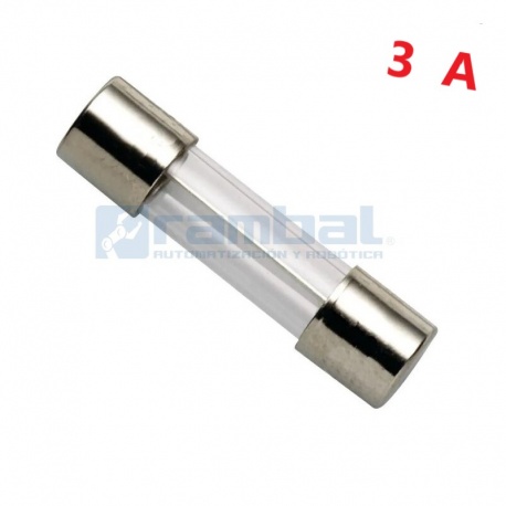 Fusible de tubo de vidrio 3 A