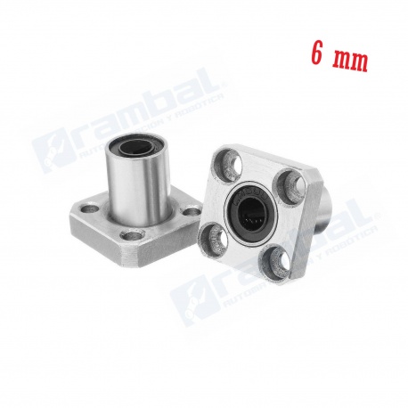 Rodamiento lineal 6mm brida LMK6UU.