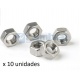 Set 10 tuercas M2 metálica 2mm acero inoxidable