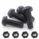 Set 20 Tornillos y Tuercas M2 x 10mm de acero inoxidable, cabezal redondo cruz