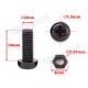 Set 20 Tornillos y Tuercas M2 x 10mm de acero inoxidable, cabezal redondo cruz