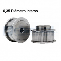Polea Dentada GT2 60 Dientes Ancho 10mm- 6,35mm Diámetro Int.