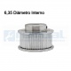 Polea Dentada GT2 60 Dientes Ancho 10mm- 6,35mm Diámetro Int.