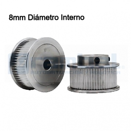 Polea Dentada GT2 60 Dientes Ancho 10mm- 8mm Diámetro Int.