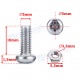 Set 20 Tornillos y Tuercas M2 x 10mm de acero inoxidable, cabezal redondo cruz