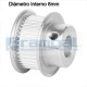 Polea Dentada GT2 30 Dientes Ancho 6mm- 8mm Diámetro Int.