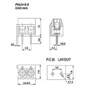 Terminales de Tornillo Bornera 5mm Pitch para PCB (2 Pines)
