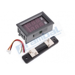 Voltimetro-Amperimetro con display 0-100V 0-50A