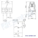 Terminales Tornillo Bornera 5mm PCB (3 Pines)