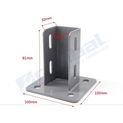 SOPORTE PARA PERFIL DE ALUMINIO 3030