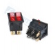 Interruptor doble tipo Rocker KCD3 15A/250V Rojo