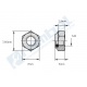 Tuerca autoblocante M4 (Pack 20 un.)