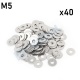 Golilla Plana M5 Acero (Pack 40 un.)