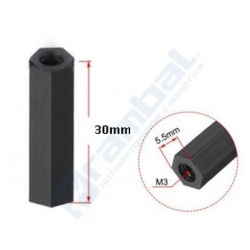 Espaciador Nylon M3 Negro