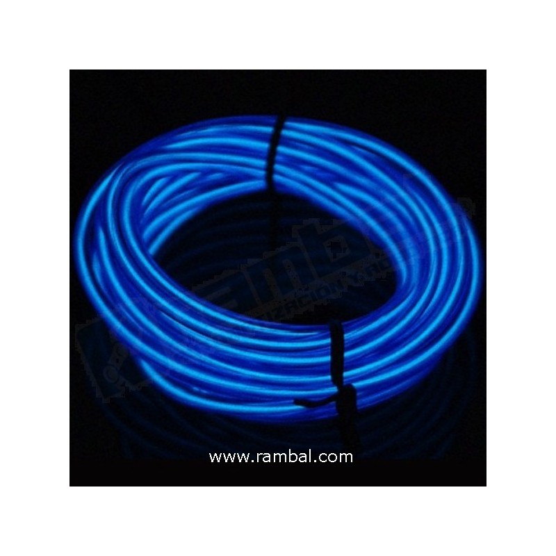 El Wire Neon - Azul Fosforescente 2mt