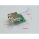 Conector USB 2.0 Tipo A Hembra 4 Pines