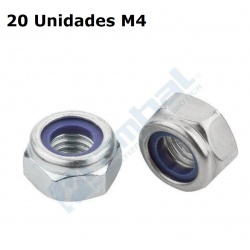 Tuerca autoblocante M4 (Pack 20 un.)
